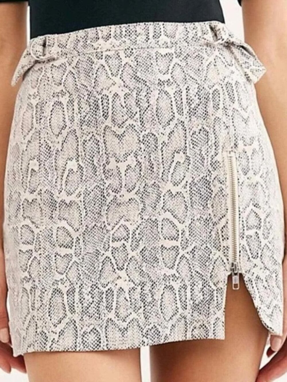 Free People Midnight Magic Snake Print Mini Skirt sz 6